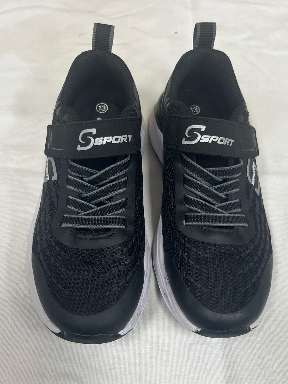 Kids Sketcher Sport Black Athletic Sneakers Size 13